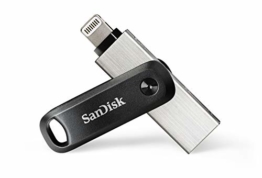 SanDisk iXpand Go Flash-Laufwerk iPhone Speicher 256 GB (iPad kompatibel, automatisches Backup, Schlüsselanhänger-Funktion, USB 3.0, iXpand App) - 1