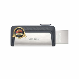 SanDisk Ultra Dual USB Type-C Laufwerk Smartphone Speicher 128 GB (Mobiler Speicher, USB 3.1, versenkbarer Doppelanschluss, 150MB/s Übertragungsraten, USB Laufwerk) - 1