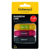 Intenso Rainbow Line 3x32 GB USB-Stick USB 2.0, gelb, rot & schwarz - 1