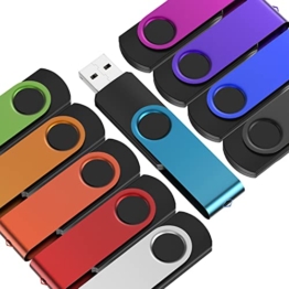 Kepmem 32GB USB Stick 10 stück Mehrfarbig USB 2.0 Speicherstick 32 GB USB Sticks 32 Giga Data Datenspeicher Mehrfarbig für PC/Computer/Laptop/Audio usw - 1