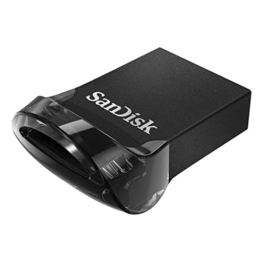 SanDisk Ultra Fit USB 3.1 Flash-Laufwerk 64 GB (Für Laptops, Spielkonsolen und Auto-Audiosysteme, Plug-and-Stay, 130 MB/s Lesen, SecureAcess Software) Schwarz - 1